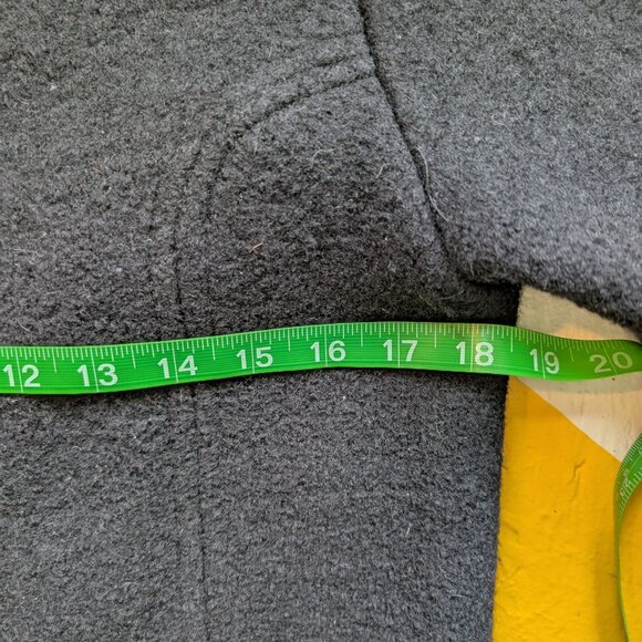 100% Wool Carrol Reed Vintage Black Button up Sweater Cardigan Medium 12 - Picture 8 of 12